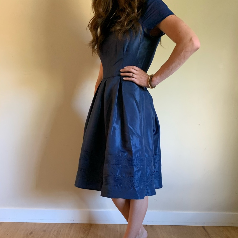 Geode Sheer Top Blue Dress Size Small